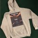Grey Hooded Sweatshirt, 'Fighting Time' Book Cover on Front